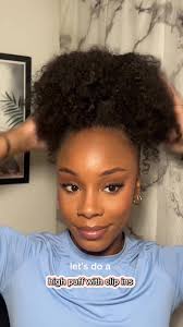 High Puff with Clip-Ins: Effortless Natural Style