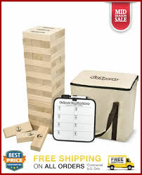Large Wood Toppling Tower Stack Tumble Wooden Block Giant Party Game Up To 3ft Other Backyard Games large wood toppling tower stack tumble