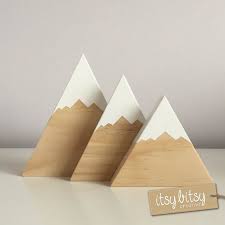 Baby Gift Wooden Mountains Set Of 3 Home Decor Kids Decor Wooden Decor Nursery Decor You Choose Col Handmade Home Decor Wooden Decor Creative Home Decor
