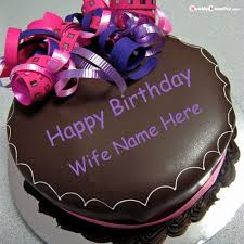Wife Name Birthday Wishes Chocolate Cake Image Create In 2020 Happy Birthday Chocolate Cake Happy Birthday Cake Images Happy Birthday Brother Cake