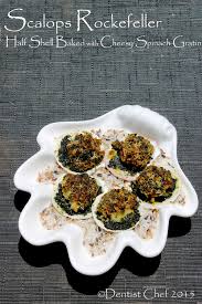 Soy sauce does double duty, acting as a seasoning while also adding layers of umami flavor. Recipe Scallops Rockefeller Broiled Half Shell Scallop With Cheesy Spinach Herbs Crust Spinach Puree Dentist Chef