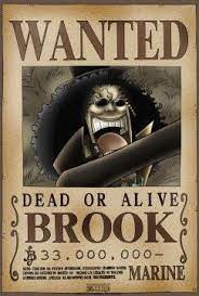 Poster One Piece Wanted Brook 52x35 One Piece Bounties Brooks One Piece One Piece