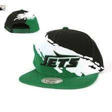 Mitchell Ness New York Jets Paintbrush Snapback Hat Hats New York Jets Snapback Hats