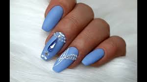 The sweet, soft pastel designs gives you spectacular. Pastel Nails Medium Blue Nail Designs Youtube