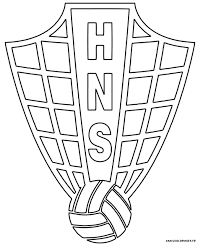 Euro 2016 Logo De L Equipe De Croatie De Foot En Coloriage Logo Football Coloriage Logos