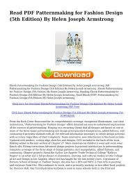 Armstrong fashion illustration instructional design. 0rab Pdf Patternmaking For Fashion Desig Pdf Clothing Design