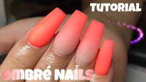 Kiss / краска для дизайна ногтей оранжевая nail paint neon orange. Fun Summer Orange Ombre Coffin Nails Youtube