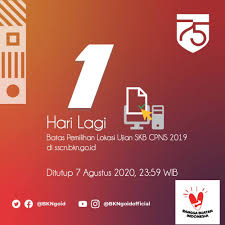 By icpns posted on april 5, 2020. Badan Kepegawaian Negara Republik Indonesia Per 6 Agustus 2020 17 17 Wib 321 127 Peserta Skb Cpns2019 Telah Memilih Lokasi Ujian Bagi Sobatbkn Yang Belum Memilih Jangan Sampai Terlewat Ya Facebook