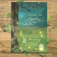 Enchanted Forest Wedding Invitation Garden Lights Mason Jar Fireflies Rustic We Enchanted Forest Wedding Invitations Forest Wedding Invitations Forest Wedding