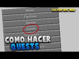 I need help setting up multiple quests on one npc for the custom npcs mod. Como Hacer Quests En Minecraft Custom Npc Mod 1 12 2 Ø¯ÛŒØ¯Ø¦Ùˆ Dideo