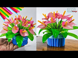 Berbagai pengetahuan seputar contoh kerajinan bunga dari sedotan plastik dan. Cara Membuat Bunga Sedotan Plastik Lily Mini Diy Straw Flowesr 2019 By Ono Karya