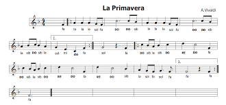 Musica E Spartiti Gratis Per Flauto Dolce Primavera Vivaldi Spartito Spartiti Per Flauto Spartiti Musicali Flauto
