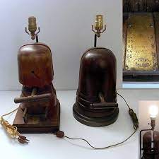 2x Antique Wooden Hat Form Size Stretcher Lamps Allie Maillard Plaque Antiques Mad Hatter Hats Wooden