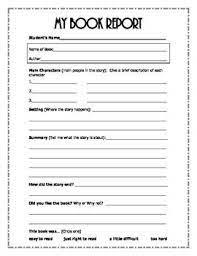 Book Report Form Book Report Template Middle School Book Report Ideas Middle School Book Report