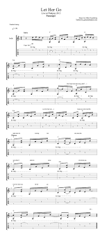 Let Her Go Tab Electric Guitar Tabs Guitar Tabs Easy Guitar Tabs