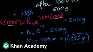 More Exponential Decay Examples Video Khan Academy