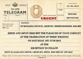 Personalised Vintage Post Office Telegram Wedding Invitation Ebay Invitaciones
