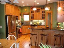 Kitchen tile backsplash ideas with oak cabinets. Kitchen Wall Color Examples Kitchen Cabinets Decor Green Kitchen Walls Oak Kitchen