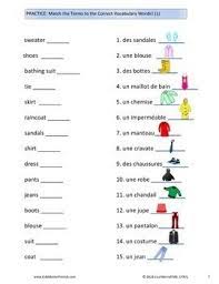 french vocabulary clothing items with quizlet kahoot words synonyms flashcards pictures
