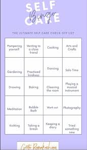 Teacher self care bucket list bingo bingo card with sing in your car, go for a walk, play a game with kids at recess, bring a colleague a treat, read a book, learn to say good morning in a new language, take a deep breath, eat some chocolate, leave a positive note for yourself and set positive intentions for the day Introspection Series Best 5 Self Care Bingo The Game Of Change