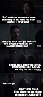 Batb 3x04 Heart Of The Matter Catherine And Vincent Vincent And Catherine Beauty And The Beast Beast