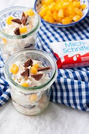 Schnelle Pfirsich Cups Mit Milch Schnitte Kochkarussell Rezept Essen Und Trinken Einfacher Nachtisch Kochen Und Backen