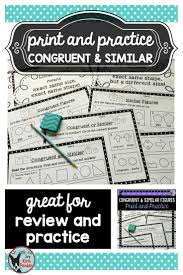 Congruent And Similar Figures Practice Teaching Shape Posters Practice