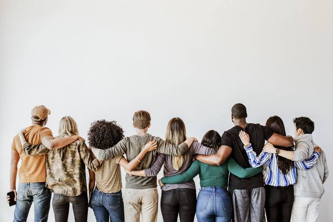 People coming together in a supportive recovery community