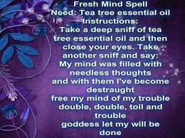 Fresh Mind Spell Items Needed Tea Tree Oil Free Mind Spelling Tea Tree Essential Oil