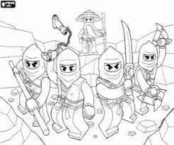 Ausmalbilder Die Ninjas Mit Seinem Meister In Lego Ninjago Zum Ausdrucken Ninjago Ausmalbilder Ausmalbilder Lego Ninjago Ausmalbilder