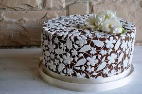 Chocolate And White Lace Wedding Cake Chocolate Lace Cake Lace Wedding Cake Cake