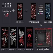 Custom Rgb Pc Case Light Decoration Board Panel Water Cooling Pc Decor Computer Chassis Board Psu Case Colorful Panel Pc Cases Custom Pc Light Decorations