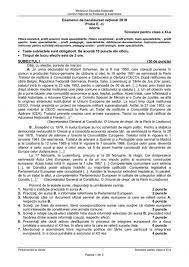 Ministerul educației a publicat subiectele și baremele de corectare pentru proba obligatorie în funcție de profil de la simularea examenului de bacalaureat 2021. Subiectele Date La Simularea Bacalaureat 2018 La Istorie Libertatea
