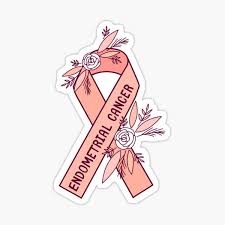 Peach color ribbon cancer awareness products. Endometrium Stickers Redbubble