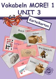 Vokabeln Unit 3 Lehrwerk More 1 Helbling Verlag Karteikarten Unterrichtsmaterial Im Fach Englisch Karteikarten Kartei Karten