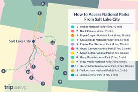 Driving Distance From Salt Lake City To National Parks