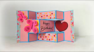 I used the flat nose plier to crimp the edge to give it some texture. Trifold Birthday Card Tutorial Handmade Card For Birthday Maison Zizou Youtube