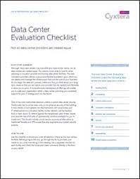 Prepare for exponential growth in data and the challenges that come with it. Data Center Evaluation Checklist Makes Comparison Easy