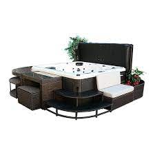 Canadian Spa Company Corner Bar And 2 Stools Square Spa Surround Furniture Kf 10024 The Home Depot In 2020 Spa Accessories Hot Tubs Hot Tub Accessories Hot Tub Surround