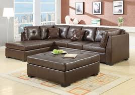 Large cor leather modular sectional sofa with 2 ottomans. Coaster Darie Brown Leather Sectional Sofa With Ottoman 500686 Coaster Furniture
