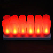 12 Pack Red Rechargeable Led Light Up Candles Tea Lights With Remote Candles And Tea Lights Tea Lights Candles