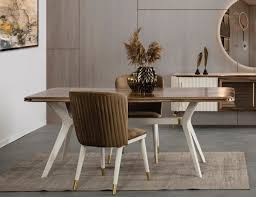From upholstered dining chairs to wooden dining chairs, you're sure to find the perfect seat. Casa Padrino Luxury Art Deco Dining Room Set Brown White Gold 1 Dining Room Table 6 Dining Chairs Art Deco Dining Furniture
