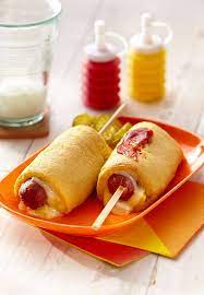 Baked Cheesy Corn Dog Recipe Corn Dogs Recipes Dog Recipes