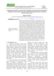 Maybe you would like to learn more about one of these? Pdf Kodifikasi Potensi Materi Teks Pembelajaran Bahasa Indonesia Kurikulum 2013 Jenjang Sma Untuk Mengembangkan Literasi Mitigasi Bencana