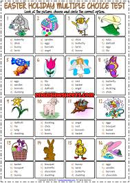 Easter Holiday Esl Printable Multiple Choice Test For Kids English Worksheets For Kids Test For Kids English Lessons For Kids