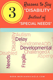 3 Reasons To Say Disability Instead Of Special Needs Disability Disability Awareness Special Needs