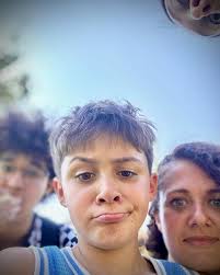 Snow-capped mountains with my favorite little humans