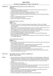 Financial Analyst Analyst Resume Samples Velvet Jobs