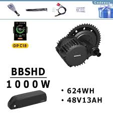 Super contents de cette solution de vélo électrique fait maison ! Bafang Bbshd 1000w Moteur Pedalier Centrale Conversion Kit Pour Vtt Velo En Route De Roulement 120mm Avec 48v13ah Batterie Prix Pas Cher Cdiscount