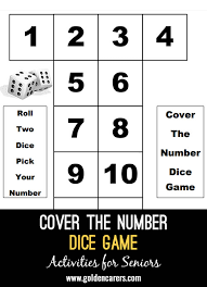 Take a secret look at your result and then tell your result to the player next to you. Cover The Number Dice Game